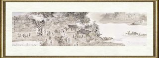 张弘_瑶溪茶市图