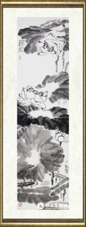 梁如洁_荷花六屏-晨光
