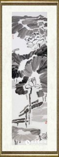 梁如洁_荷花六屏-破晓