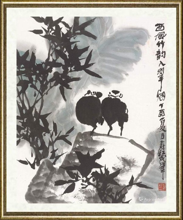 庄寿红_西风竹韵入翠烟（八哥）