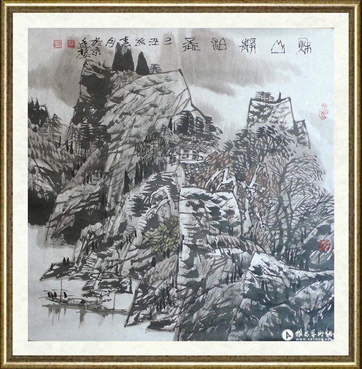 张廷禄_秋山静泊图