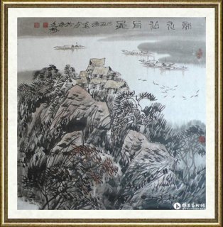 张廷禄_秋水泊舟图