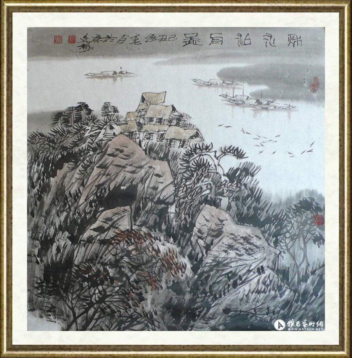 张廷禄_秋水泊舟图