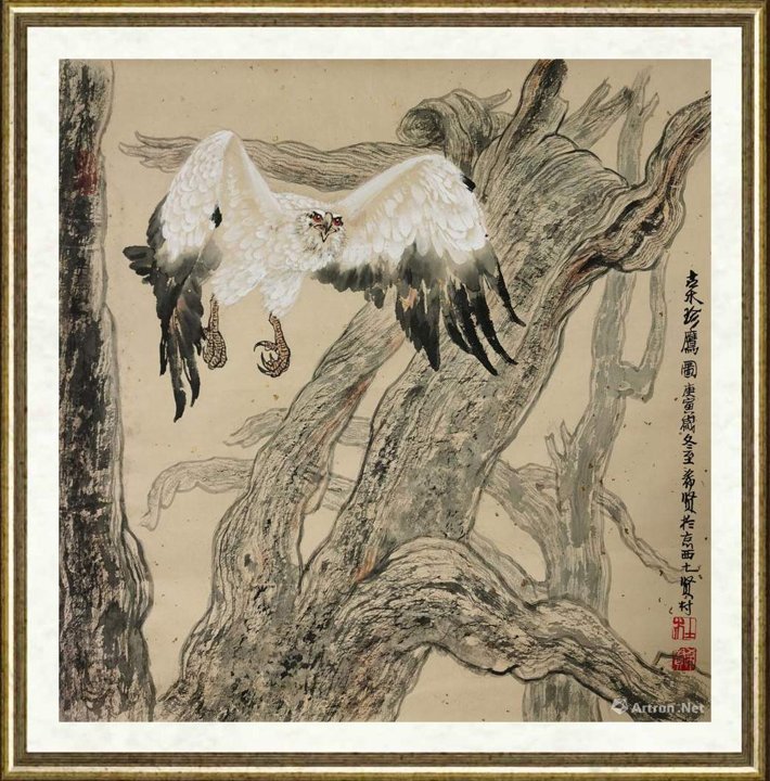 杜希贤_古禾珍鹰图