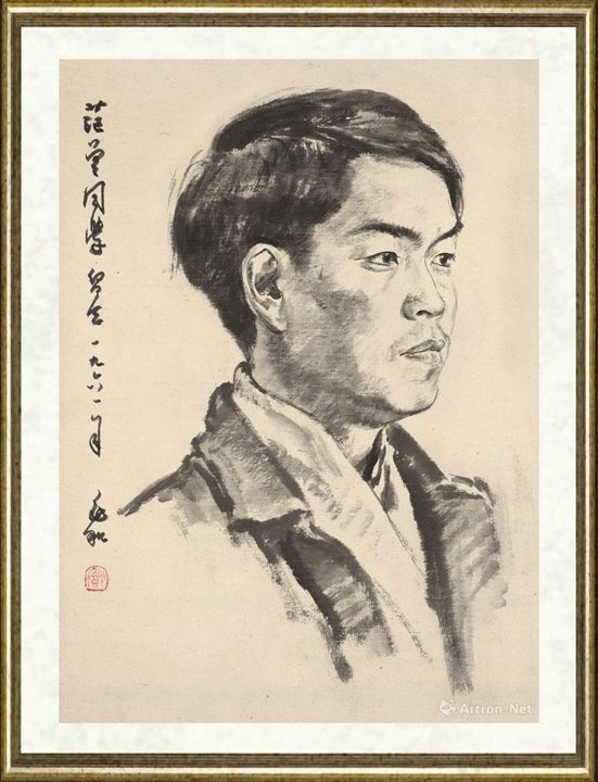 蒋兆和_范曾像