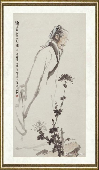 蒋兆和_陶翁赏菊