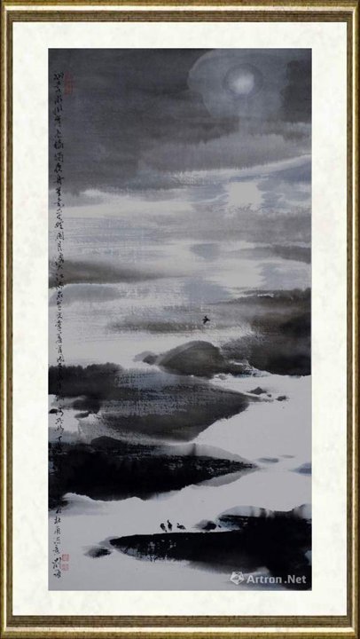 刘墉（当代）_长河月夜