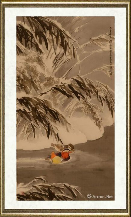 刘墉（当代）_雪芦鸳鸯