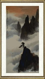 刘墉（当代）_黄山云影