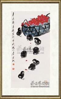 唐云_樱桃小鸡