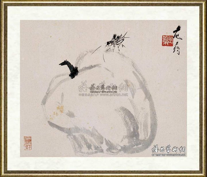 唐云_瓜虫图
