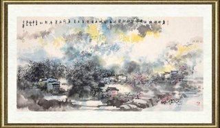 王福元_老邨陂塘沐晓风