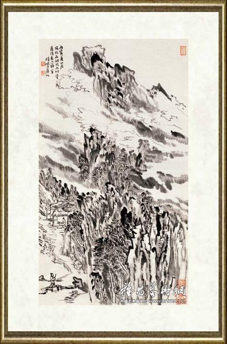 陆俨少_草堂待友图