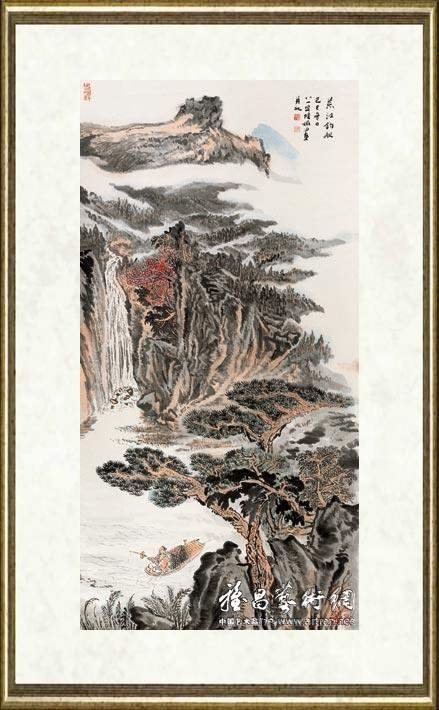 陆俨少_荒江钓艇
