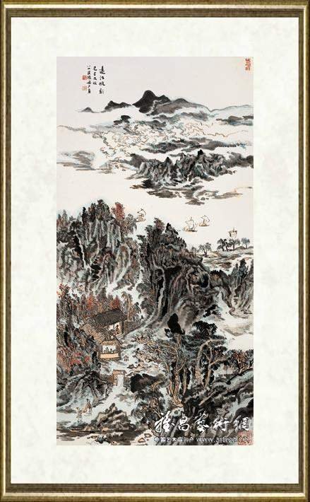 陆俨少_远江帆影