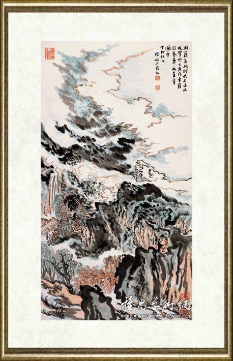 陆俨少_雁荡云瀑图