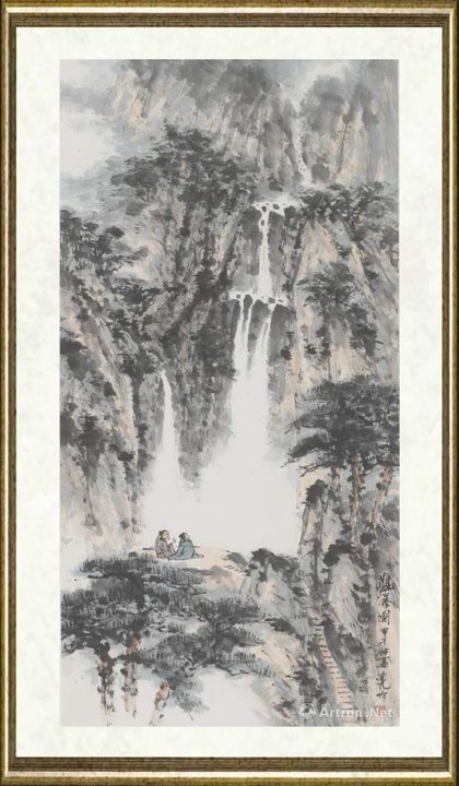 杨逸九_观瀑图