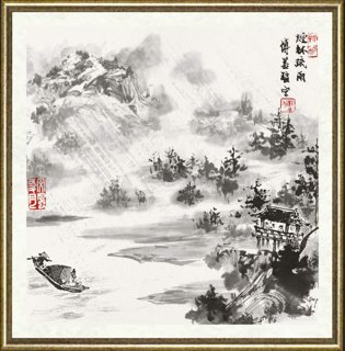 傅益瑶_烟林疏雨