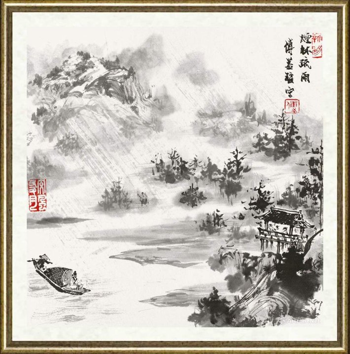 傅益瑶_烟林疏雨