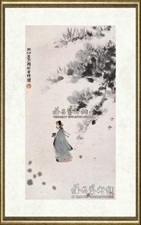 傅抱石_采菊东篱下