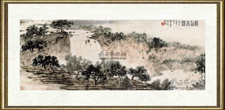 傅抱石_镜泊飞瀑图