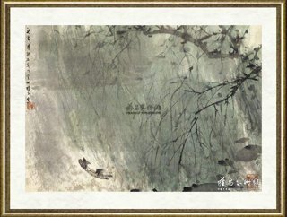 傅抱石_风雨归舟图