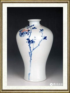 吴锦川_青花梅瓶-石榴