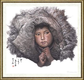 马哲_藏族小孩肖像