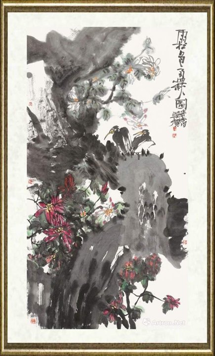 叶菩题_霜色盈秋图