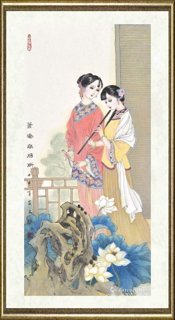 王木兰_清韵图四条屏-萧凄春肠断