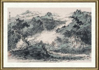 顾平_青山绿水长，仙客品酒香。临风观流水，逍遥听松响。
