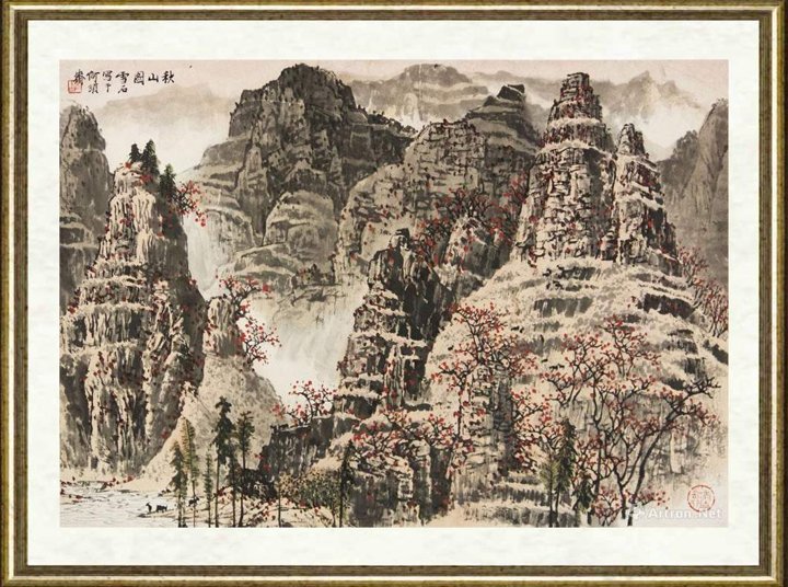白雪石_秋山图