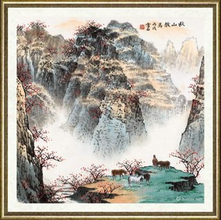 白雪石_秋山牧马