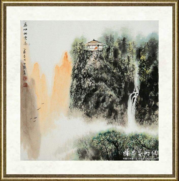 郑山麓_高岫出云图