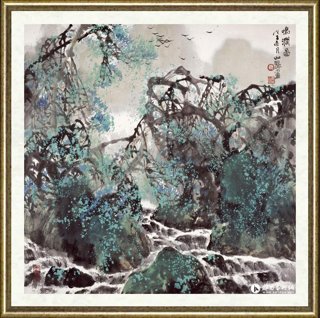 郑山麓_鸣涧图