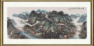 王肖峰_《秦巴春色》西安北客站贵宾厅