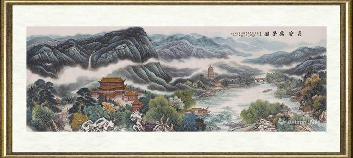 王肖峰_《长安盛景园》悬挂西安北客站商务厅