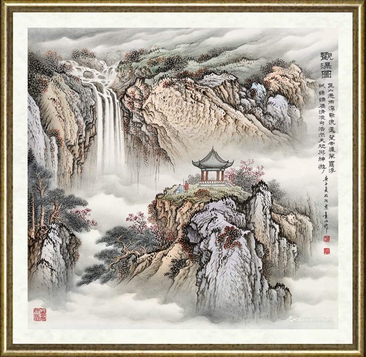 周金山_观瀑图3