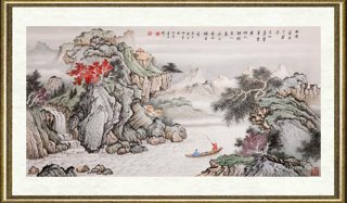 周金山_雨过飞泉下碧湍，长松落翠草堂寒（03）