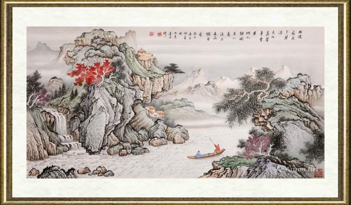 周金山_雨过飞泉下碧湍，长松落翠草堂寒（03）