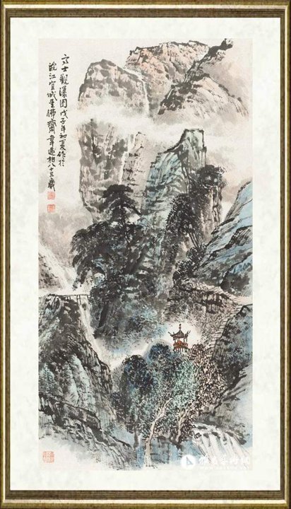 韦远柏_高士观瀑图