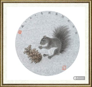 罗玉鑫_金板系列《松阴满园清》
