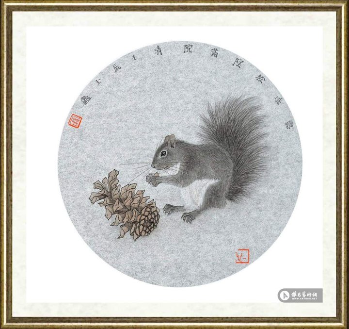 罗玉鑫_金板系列《松阴满园清》