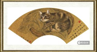 罗玉鑫_金板系列《猫》