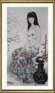 司徒锦璇_穿花长裙的女青年