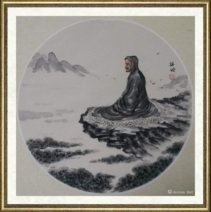 司徒锦璇_达摩参禅图
