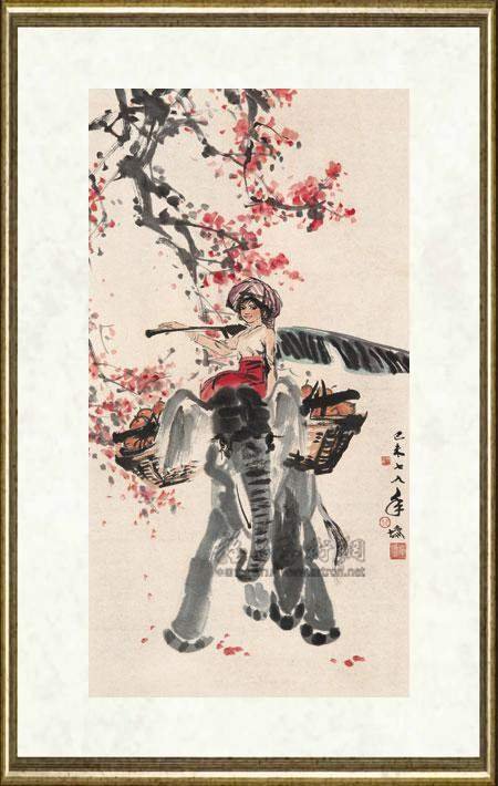 林墉_骑象图