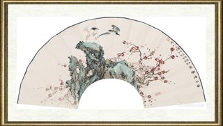 贾冰吾_梅石双寿图