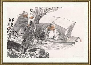 李志刚（国画）_访友图