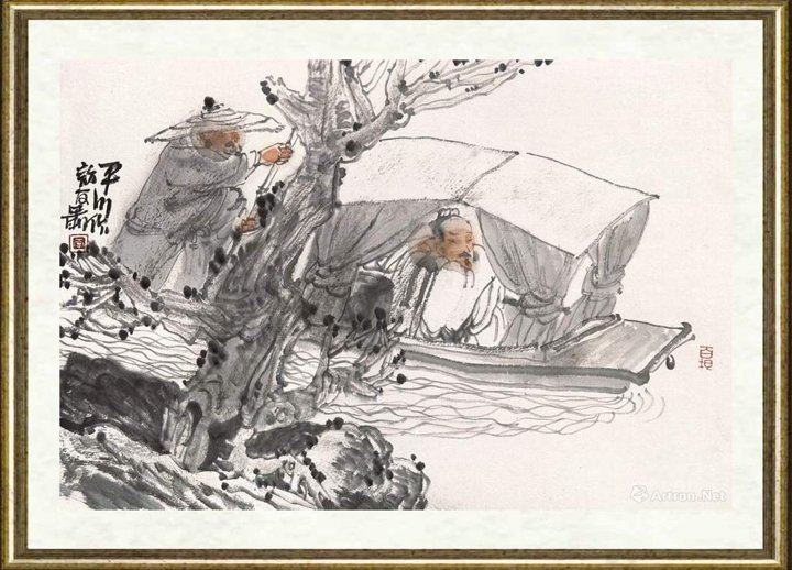 李志刚（国画）_访友图